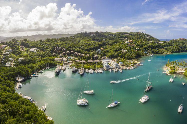 Boat tour around Marigot Bay, St. Lucia