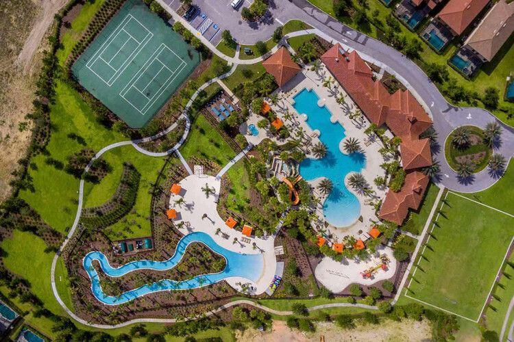 Resort faqs for Villatel Village at Solterra Resort, aerial view