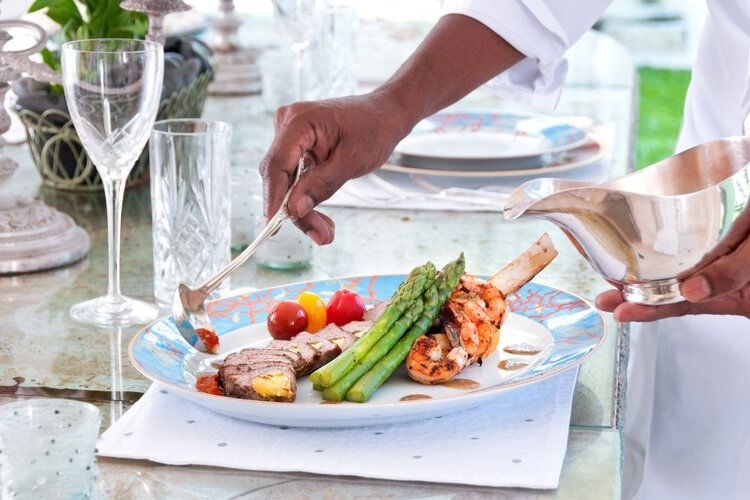 The private chef service at Leamington Pavilion, a beachfront villa in Barbados