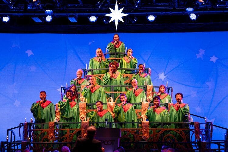 Singers at EPCOT's Festival of the Holidays 