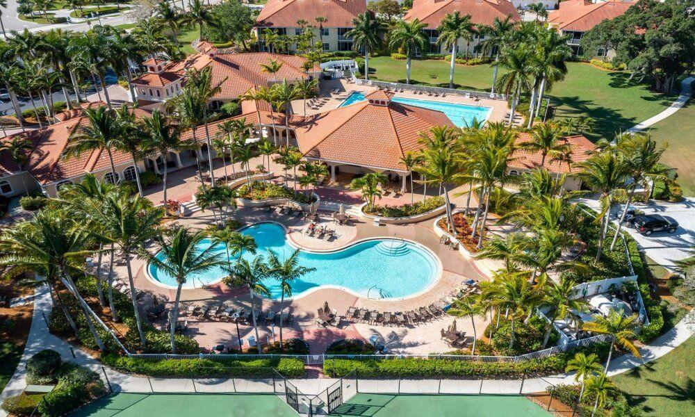 2 bedroom rentals Cape Coral 668 aerial view of the resort