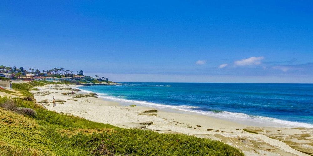Coastal scenery of La Jolla, a seaside resort village in San Diego, California
