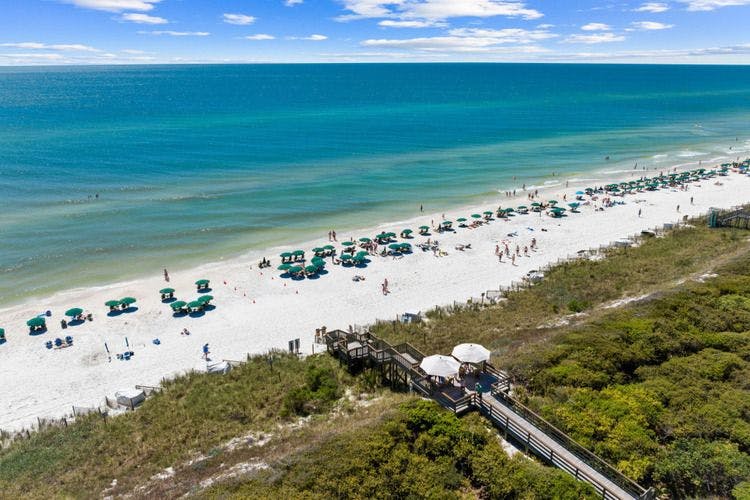 The pearly white sands of Rosemary Beach Florida offer the perfect amusement.