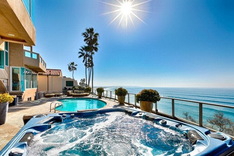 Ocean views from La Jolla 10 with pool and hot tub