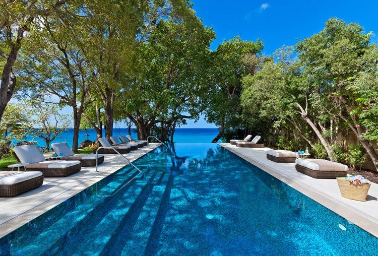 The Garden villas with luxury private pools - Crystals Springs infinity pool with sea view
