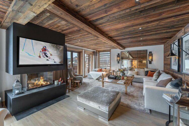 5 bedroom apartments in Meribel, Meribel 34 living room, Top Villas