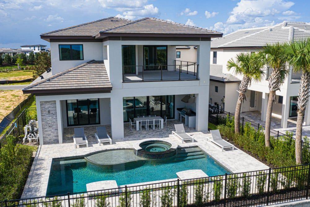 Aerial view of the 5 bedroom Bears Den 11 in Reunion Resort