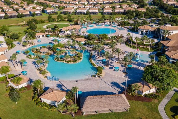 Champions Gate water park aerial setting, Top Villas