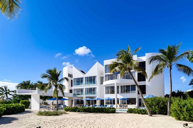 Anguilla beachfront villas Antilles Pearl large villa on a white sand beach