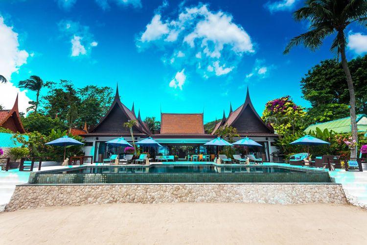 Beach villas Koh Samui Thailand - Bangrak 4118 luxury Thai villa on white sand beach