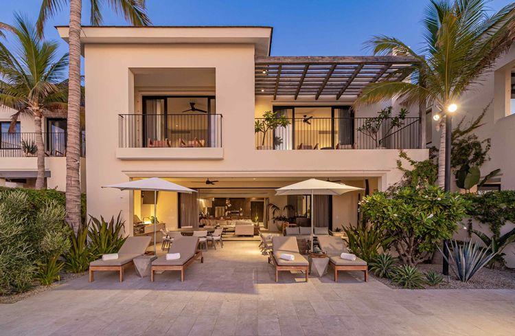 Cabo house rentals with a chef Villa Playa Mar luxury vacation rental with outdoor seating area