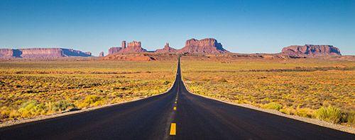 A road through Arizona desert
