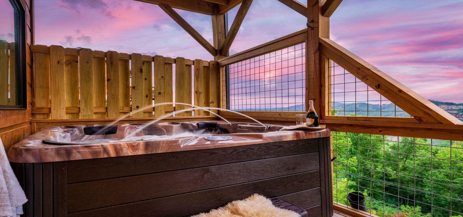 Gatlinburg cabins, 1 bedroom Gatlinburg 176 hot tub