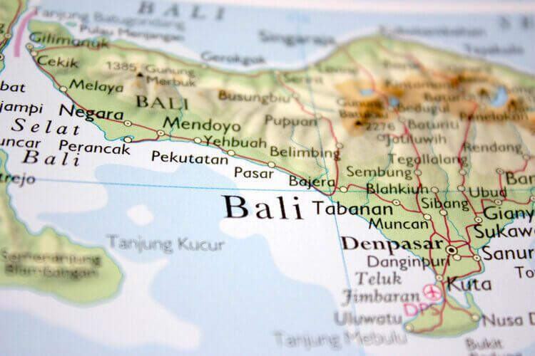Map of Bali