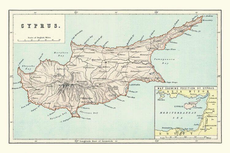 A map of Cyprus
