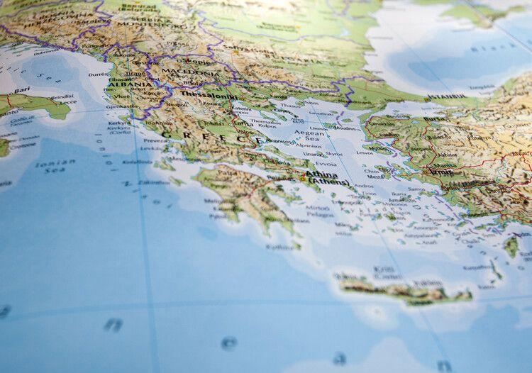 A map of Greece