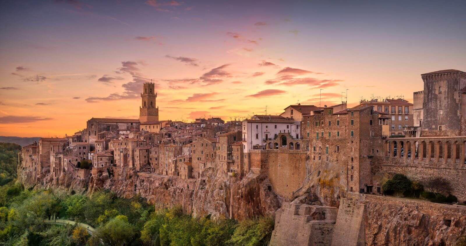 Traditional hilltop town in Italy