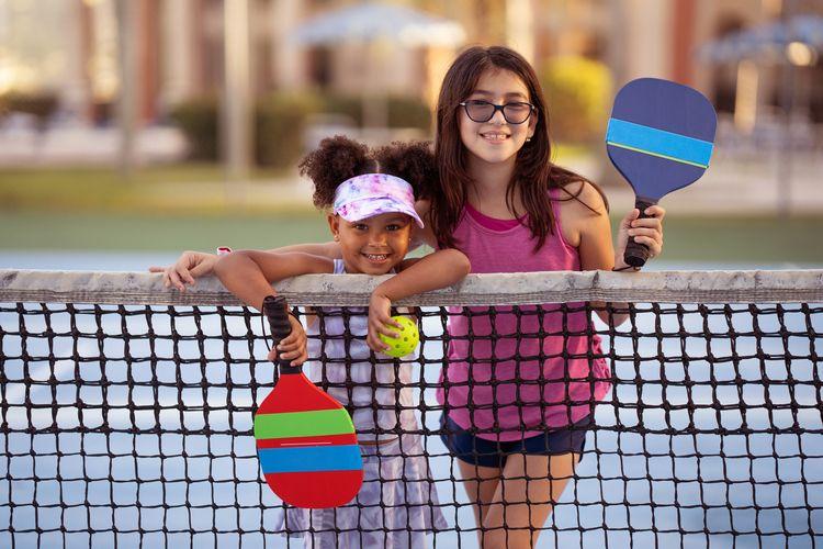 Children enjoy a game of Pickleball