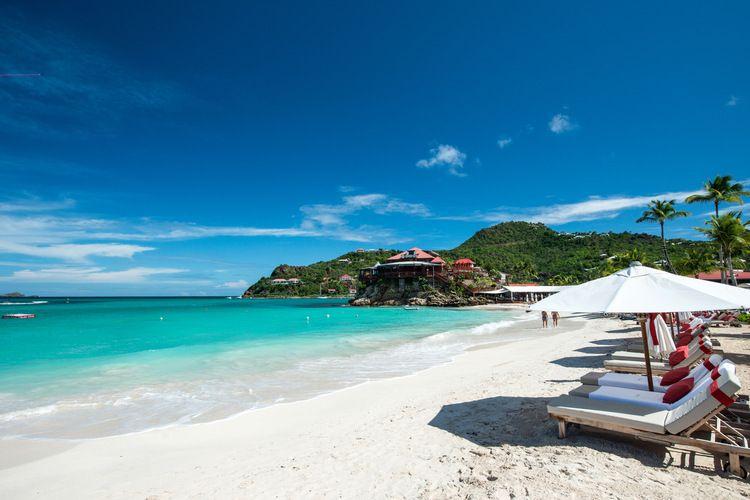 View of Eden Rock Beach club in St Barts