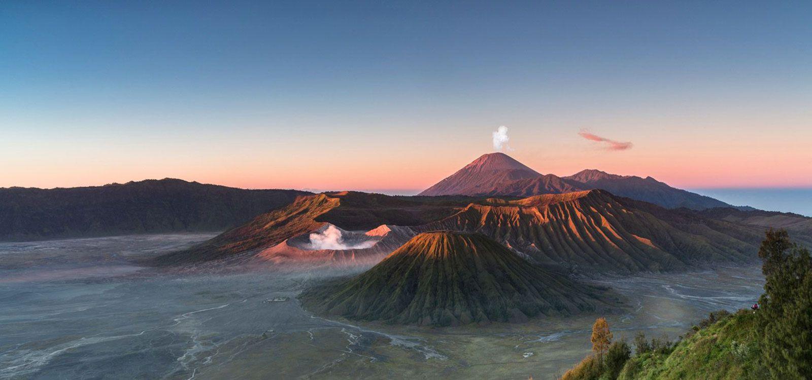 indonesia villas volcanic landscape
