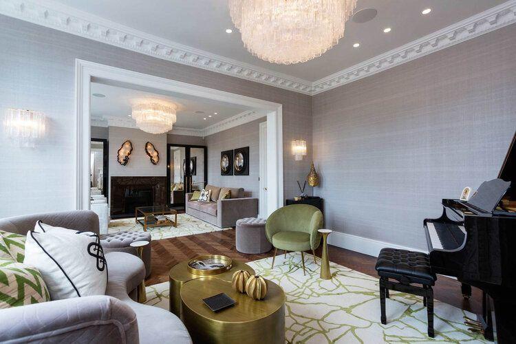 London mansions, Pears and Graces, drawing room, Top Villas