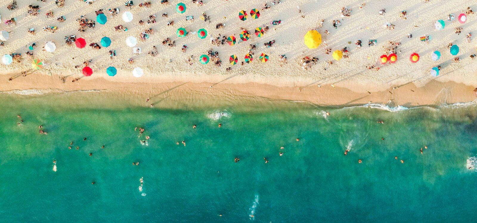 Miami Beach vacation rentals, aerial view of the beach and ocean, Top Villas