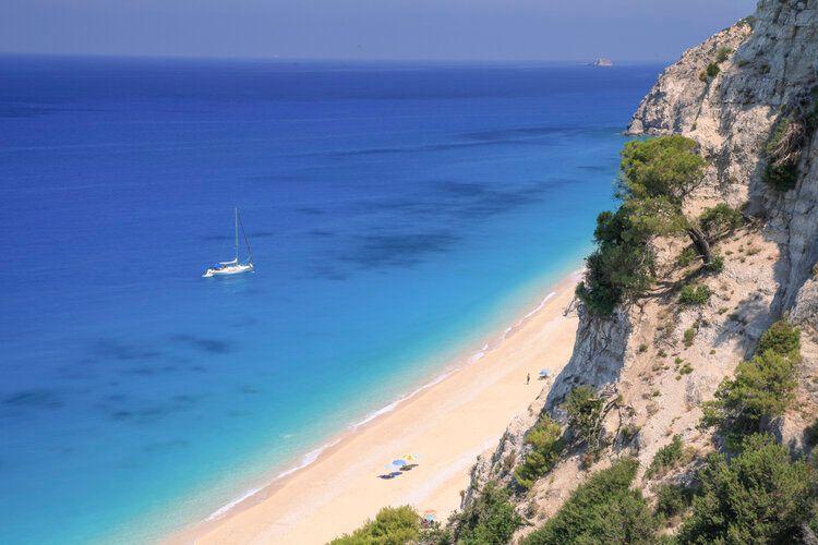 Coastal views from a Greek Island perfect for multi centre holidays