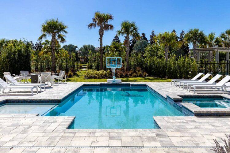 Private pool of Bears Den 22 at Reunion in Orlando Florida