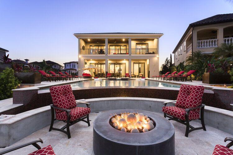 Early evening by the poolside of Reunion Resort 752 in Orlando for Memorial Day weekend