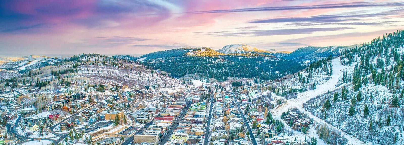Park City resort view during the winter