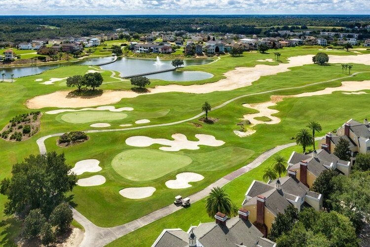 Aerial view, Reunion Resort golf course, Top Villas