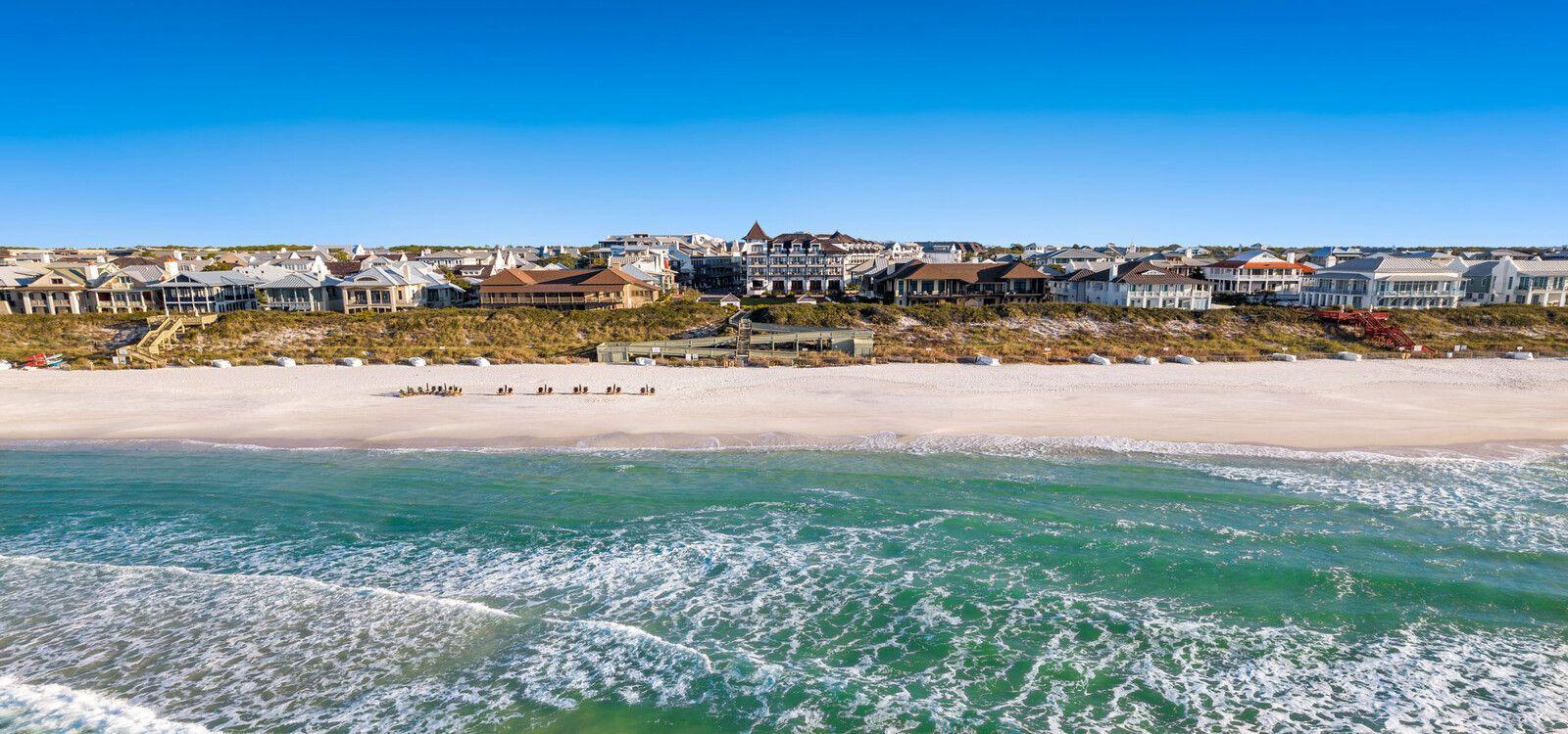 View of Rosemary Beach coastline in 30A Florida