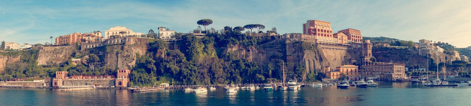 View of Sorrento Coast from sea