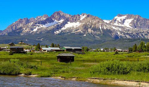 Sun Valley landscape with moutains