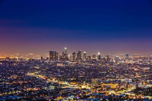 Los Angeles skyline at night