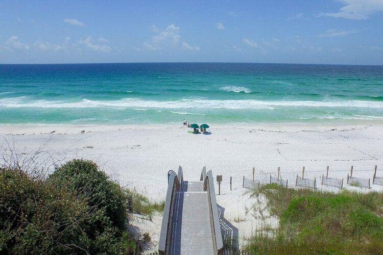 View of the beautiful Blue Mountain Beach Florida