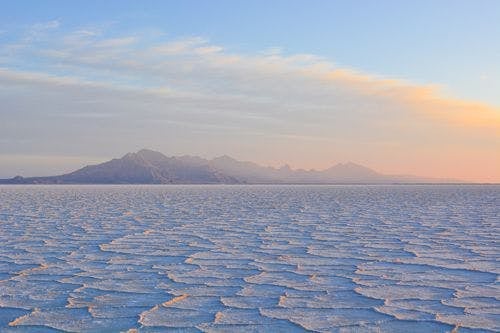 Vast salt-covered landscape at Bonneville Salt Flats
