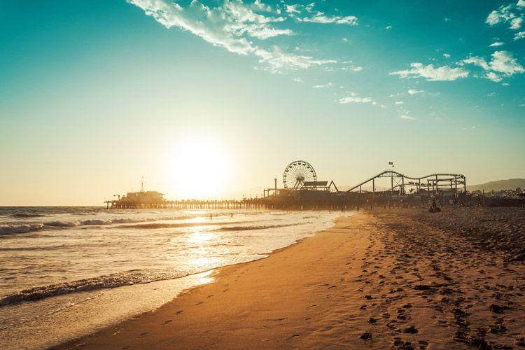 Santa Monica Pier at sunset