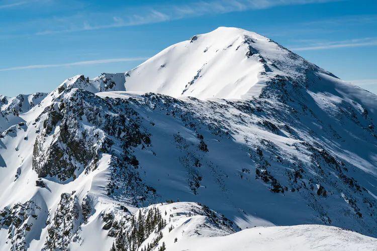 Snow-covered mountain peak