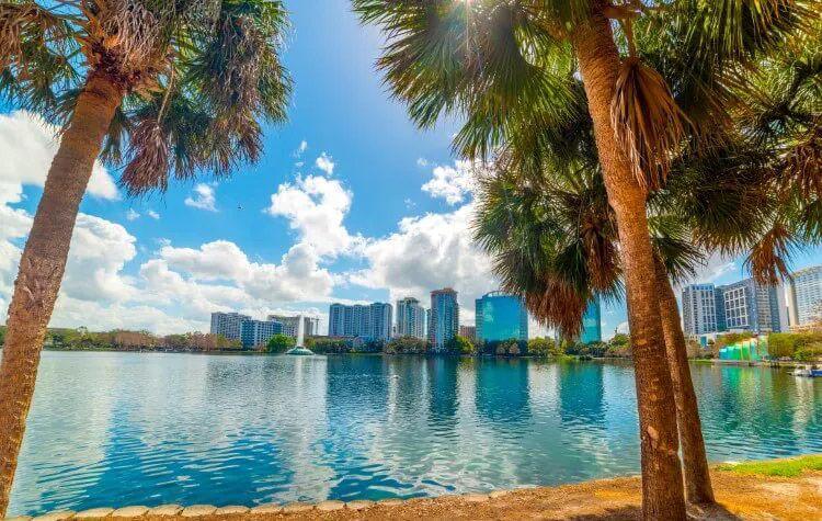 Downtown Orlando and Lake Eola