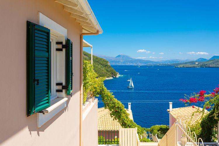 Lefkada villas on the beach - Villa Vostalo with sea view in Lefkada