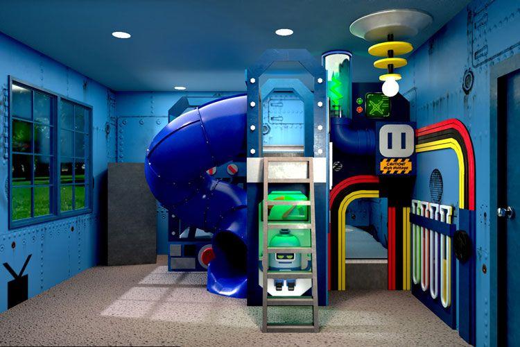 Rendering of themed bedroom in Villatel Orlando Resort