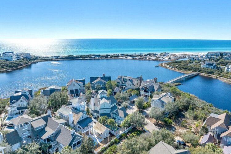 Watersound vacation rentals oceanfront, near the beach, Watersound 13 aerial