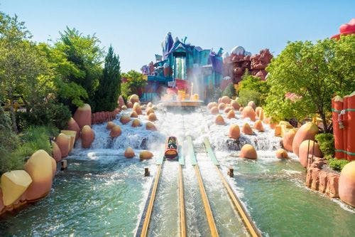 A water ride at Universal Studios