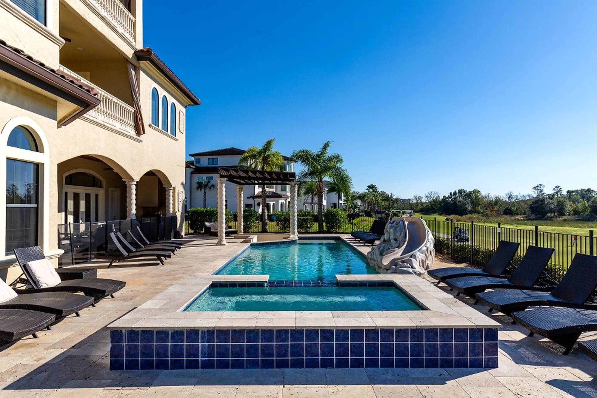 Orlando villa with water slide