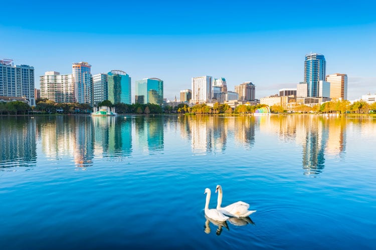 Lake Eola in Orlando - The best places to visit in June