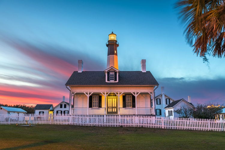 Lighthouse on Tybee Island - Best places to visit in January